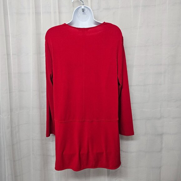 Lauren Ralph Lauren Blouse Red Minimalist Casual Office XL - Picture 6 of 10